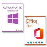 Microsoft Windows 10 Professional + Microsoft Office 2021 Professional Plus Lizenz für 3 PC